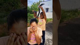 going to CUT✂️ sisters HAIR 😱TomampJerry 🤣DiyaIshwarya shorts viralvideo [upl. by Bultman]