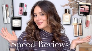 SPEED REVIEW amp UPDATES 37 PRODUCTS  Every Makeup I Tested In The Past 2 Months  Tania B Wells [upl. by Aliahkim]