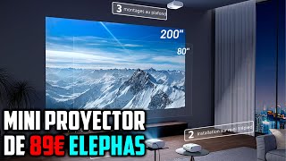 UNBOXING Y PROBANDO MINI VIDEO PROYECTOR ELEPHAS 1080P DE 89€ DE AMAZON  SIEPONLINE [upl. by Nosraep]