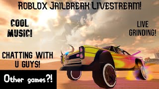 Roblox Jailbreak live grinding and more roblox live livestream jailbreak music robux [upl. by Nnylidnarb629]