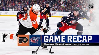 Flyers  Blue Jackets 1012  NHL Highlights 2023 [upl. by Parks]