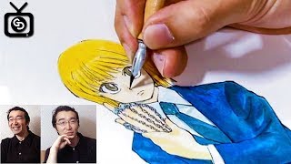 Yoshihiro Togashi Drawing Kurapika  HUNTER X HUNTER [upl. by Reginauld290]