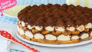 🎂 TARTA TIRAMISÚ EXTRA FÁCIL  Postre sin horno  Quiero Cupcakes [upl. by Mauve836]