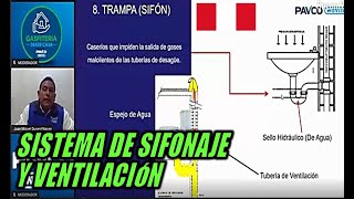 SISTEMA DE VENTILACIÓN Y SIFONAJE EN INSTALACIONES SANITARIAS PAVCO PERU 2021 GASFITERIA [upl. by Delphinia543]