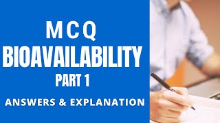 bioavailability mcq bioavailability of drug hospital and clinical pharmacy hcp mcq mcq hcp [upl. by Gorski]