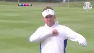 Ian Poulter chips in at 15 in 2014 Ryder Cup [upl. by Patti]