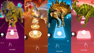 Triceratops vs Spinosaurus vs Stegosaurus vs Parasaurolophus  Coffin Dance [upl. by Heddie]