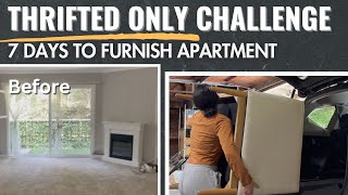 7 Days to Furnish Apartment  Secondhand Only Part One [upl. by Swerdna413]