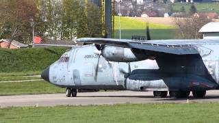 Payerne military airbase French Transall transport plane landing [upl. by Piper]