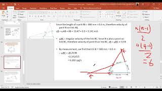 Instantaneous Centre Method for four bar mechanism  Solved numerical  THEORY OF MACHINES [upl. by Eladnwahs]