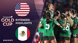 United States vs Mexico Extended Highlights  CONCACAF W Gold Cup I CBS Sports [upl. by Parry366]