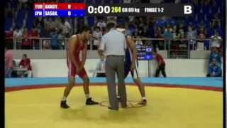 Finale 12 GrecoRoman 69 Kg TUR Serkan AKKOYUN vs JPN Asen SASAKI [upl. by Yeh]