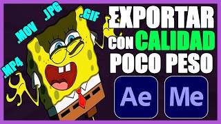 como exportar en after effects l TRANSPARENCIA l MP4 l GIF l 1 fotograma [upl. by Carlen894]