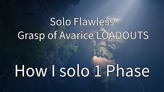 Destiny 2 Builds for Solo Flawless Grasp of Avarice [upl. by Crespo917]