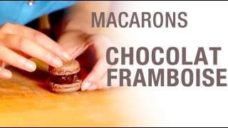 100 recettes  Recette Macaron Chocolat Framboise [upl. by Flanders439]