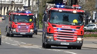 EPIC FIRE TRUCK DRIVING Engines in Convoy Police Cars amp Ambulances Responding [upl. by Naus93]