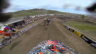 GoPro HD Malcolm Stewart Lap 1 Moto 1  Thunder Valley MX Lucas Oil Pro Motocross Championship 2013 [upl. by Enyluqcaj790]