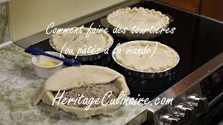 Comment faire des tourtières pâtés à la viande [upl. by Adieno]