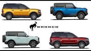 2021 Ford Bronco Colors and Trims [upl. by Inal654]