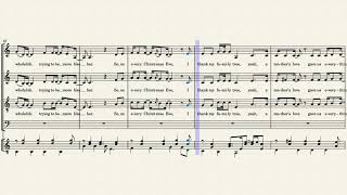 Evergreen  Pentatonix Full Sheet MusicTranscription [upl. by Joashus]