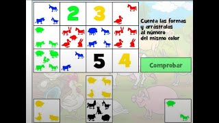 🐢 Juegos educativo CONTAR HASTA 5 con Animales y Colores  wwwCOKITOScom [upl. by Coumas765]