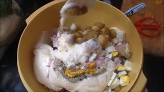 Potato amp Egg Salad Recipe Using Marble Potatoes [upl. by Airdnna231]