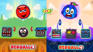 Red Ball 4 Blue Orange Ball Vs Red Ball 3 with All Levels All Boss Blue World Full Gameplay [upl. by Sheepshanks]