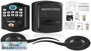 VEVOR Fingerprint Door Lock with 2 Level Handles Keyless Entry Door Lock Review [upl. by Anitnelav]