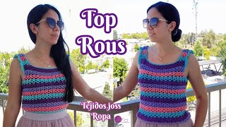 Top rous tejido a crochet  tejidos joss ropa [upl. by Hedvah]