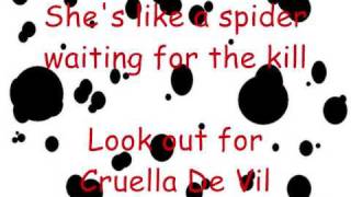 Cruella De Vil with Lyrics [upl. by Ahsiek177]