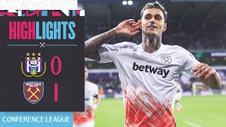 Anderlecht 01 West Ham  Scamacca On The Scoresheet Again  Europa Conference League Highlights [upl. by Malita]