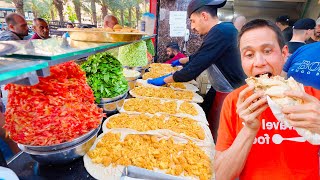 Street Food Paradise in Syria 🇸🇾 1 FALAFEL MOUNTAIN SANDWICH in Aleppo Syria [upl. by Fernanda]