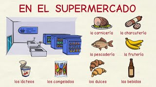 Aprender español En el supermercado nivel intermedio [upl. by Cusick527]