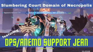 Genshin DPS Jean vs Slumbering Court Domain of Necropolis in CoOp [upl. by Ettenaej]