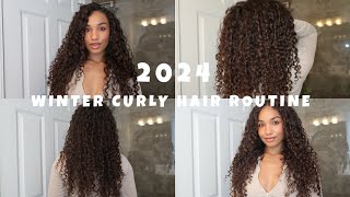 2024  WINTER CURLY HAIR ROUTINE [upl. by Chrissie]