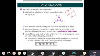 Social Network Models  13 BarabasiAlbert model for generating scalefree networks [upl. by Fidelio232]