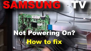 Samsung LED Flat Screen TV Repair  Wont turn on no power  How to Fix [upl. by Tybald129]