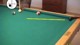 Massé Shot ball curve technique and aiming system for pool and billiards [upl. by Ojimmas945]