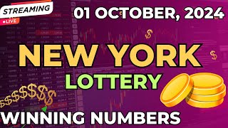 New York Midday Lottery Results For  01 Oct 2024  Numbers  Win 4  Take 5  NY Lotto  Powerball [upl. by Bogosian598]