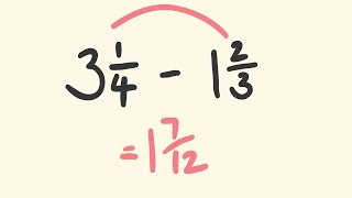 Fractions subtraction trick  the fast way [upl. by Ahcirt520]