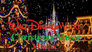 Christmas on Main Street at Magic Kingdom  Disney World Music amp Ambience 3 Hours [upl. by Yanttirb463]