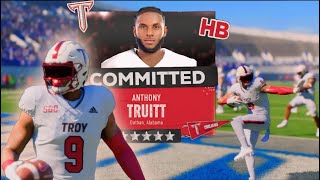 College Football 25 Road To Glory  5 Star RB Commits To Troy University [upl. by Aititil]