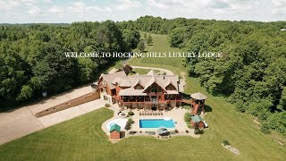 HOCKING HILLS LUXURY LODGE WALKTHROUGH  Airbnb Video [upl. by Martell]