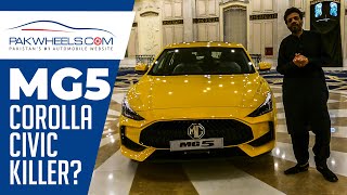 MG 5 2022  First Look Review Specs Features amp Price in Pakistan  PakWheels [upl. by Gally]