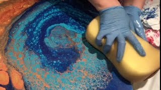 134 How To Varnish a Large Canvas  Acrylic Painting [upl. by Twum]