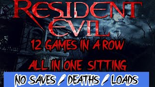 12 Resident Evil Speedruns NO SAVENO DEATH  114709 [upl. by Anetsirhc328]