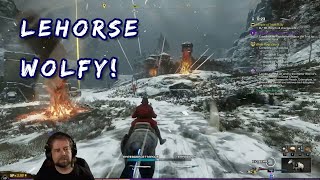 Horse and Wolf mount riding fun in New World [upl. by Orlando]