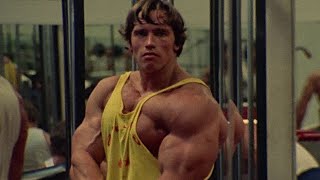 Arnold Schwarzenegger training at Golds Gym with the best bodybuilders in the world  Pumping Iron [upl. by Eciuqram]