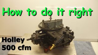 Complete rebuild of a 2 barrel marine Holley Carb 500 cfm for high performance [upl. by Namilus]