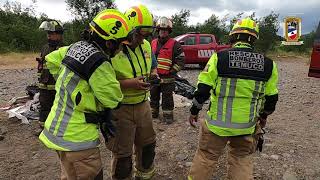 Labores de rastreo en el río Cautín Cuerpo de Bomberos de Temuco [upl. by Egief487]